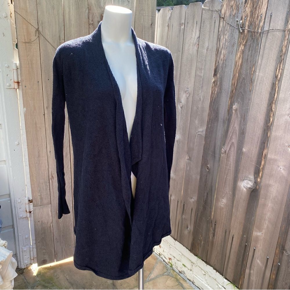 Barefoot Dreams S/M CozyChic Lite Black Island Wrap Cardigan Sweater